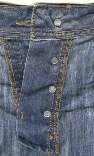 Colin&rsquo;s Jeans 45 David Elfie ширинка джинсов изнутри, на пуговицах