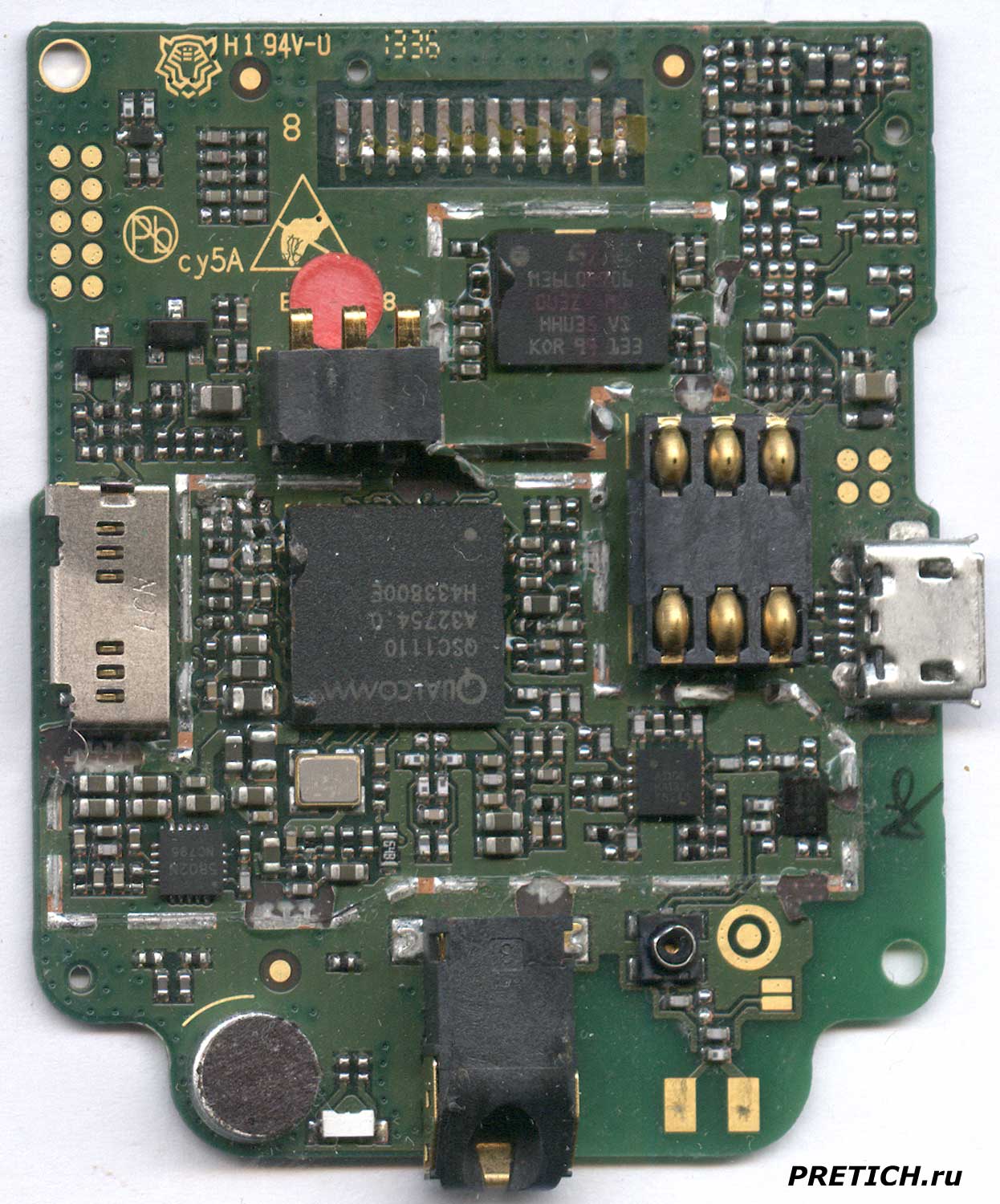 Qualcomm QSC1110 процессор в телефоне ZTE S183 CDMA схема Qualcomm QSC1110 процессор в телефоне ZTE S183 CDMA схема