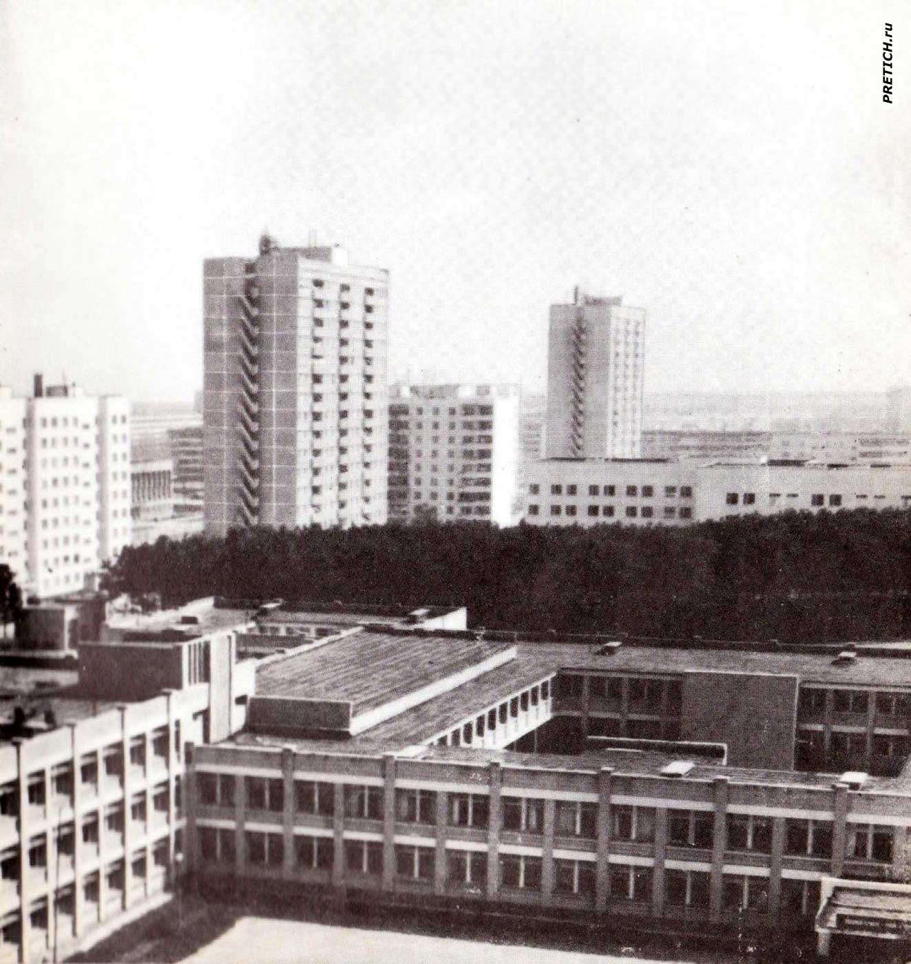 Панорама города Припять сверху, фотографии 1985 года, до аварии Панорама города Припять сверху, фотографии 1985 года, до аварии