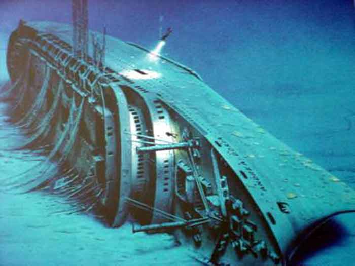 Андреа Дориа на морском дне после кораблекрушения