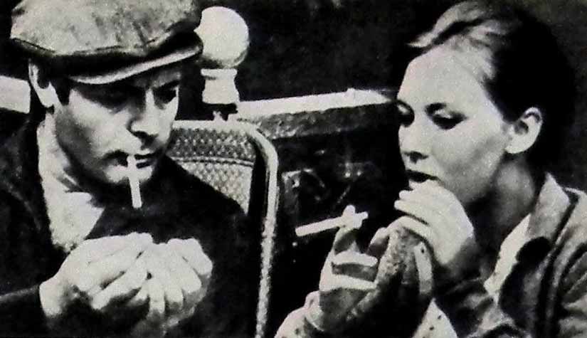 Перекур... М. Мастрояни и Л. Савельева на съемках фильма Подсолнухи Перекур... М. Мастрояни и Л. Савельева на съемках фильма Подсолнухи