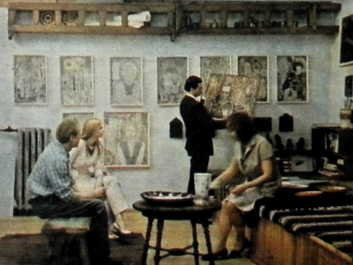 В мастерской художника - сцена из фильма Озарение, 1971 год, СССР В мастерской художника - сцена из фильма Озарение, 1971 год, СССР