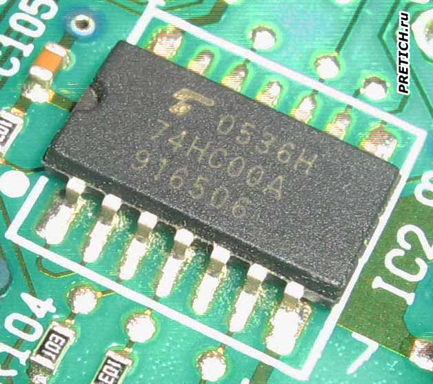 74HC00A микросхема Quad 2-Input NAND Gate