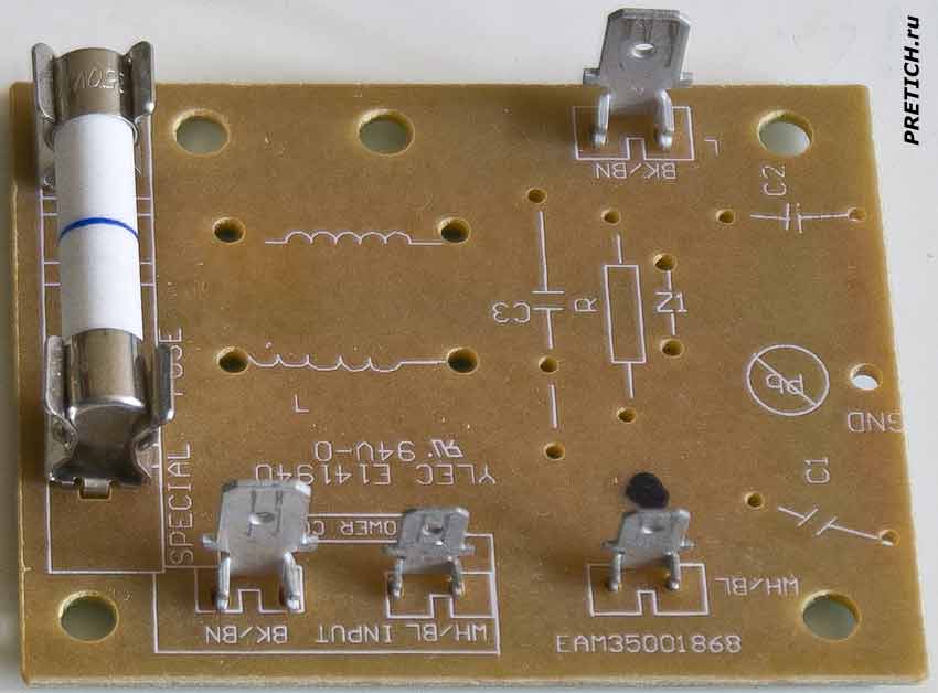 LG MS2349HS плата фильтра YLEC E141940