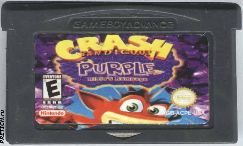 CRASH Bandicoot Purple Ripto’s Rampage картридж с игрой CRASH Bandicoot Purple Ripto’s Rampage картридж с игрой