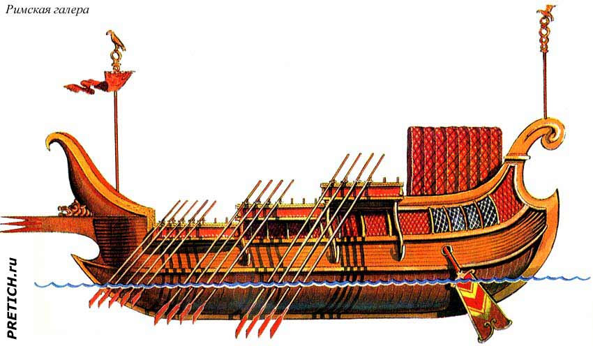 Римская галера, реконструкция