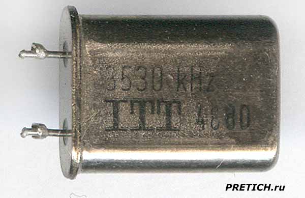 Кварцевый генератор ITT 3530 kHz 486D
