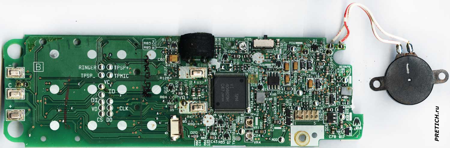 Panasonic KX-TC905-W плата в трубке, схема Panasonic KX-TC905-W плата в трубке, схема