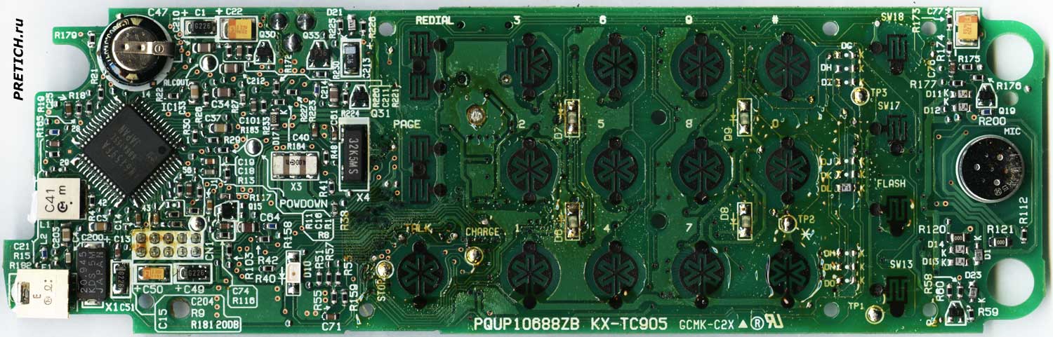 схема трубки Panasonic KX-TC905-W радиотелефон схема трубки Panasonic KX-TC905-W радиотелефон