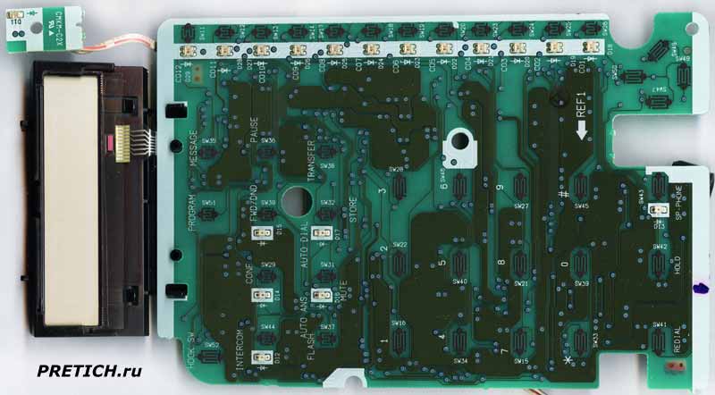 Panasonic KX-T7730 схема телефона, разборка