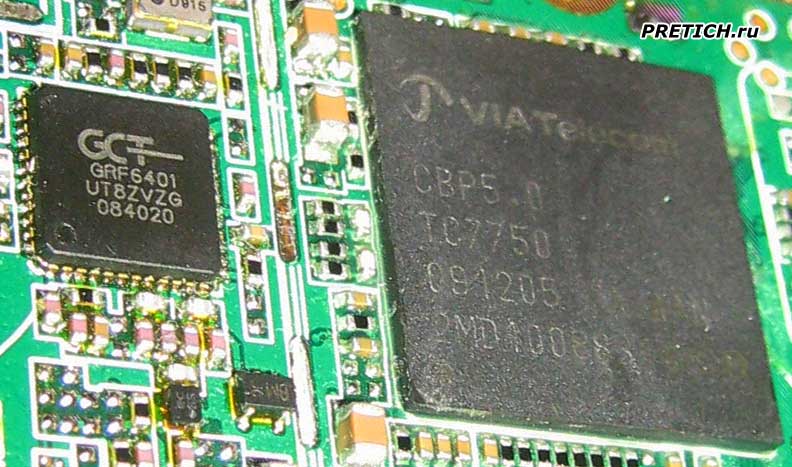 VIA Telecom CBP5.0 TC7750 и GCT GRF6401 микросхемы VIA Telecom CBP5.0 TC7750 и GCT GRF6401 микросхемы