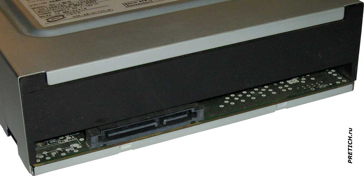Sony NEC AD-7170S описание, SATA разъемы привода Sony NEC AD-7170S описание, SATA разъемы привода